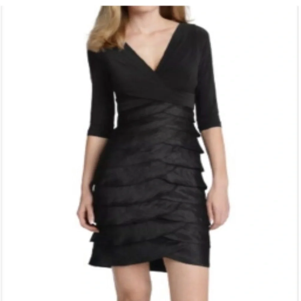 Adrianna Papell Multi-tiered Ruffled Dress